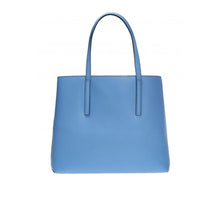 Load image into Gallery viewer, FENDI Leather Baby Blue Shopping Tote Cut Out Fendi Logo
