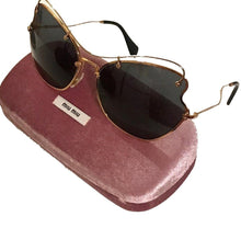 Load image into Gallery viewer, Miu Miu Prada Women's Classic Black/Gold Luxury Sunglasses
