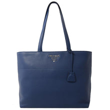 Load image into Gallery viewer, Prada Vitello Phenix Leather Shopping Tote Bag Bluette 1BG203