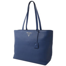 Load image into Gallery viewer, Prada Vitello Phenix Leather Shopping Tote Bag Bluette 1BG203