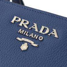 Load image into Gallery viewer, Prada Vitello Phenix Leather Shopping Tote Bag Bluette 1BG203