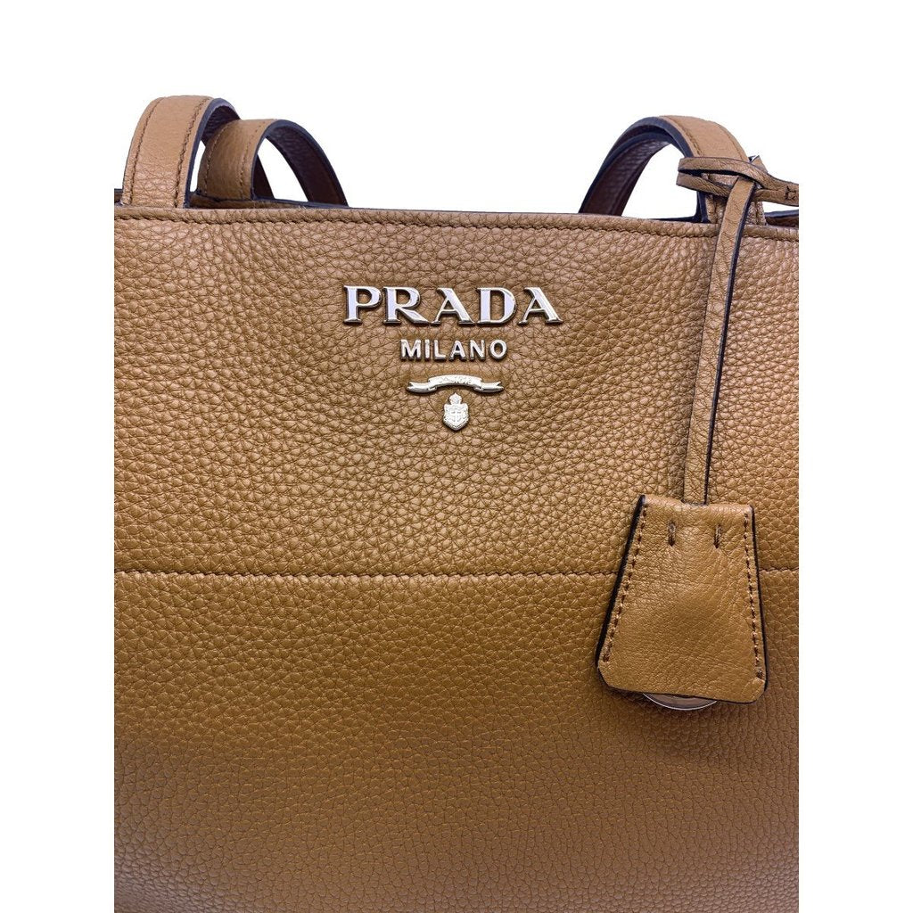 Prada 1BG317 Leather Tote Bag
